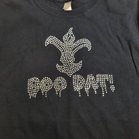 Anvil BOO DAT Halloween shirt Fluer-de-lis ghost S - Picture 2 of 4